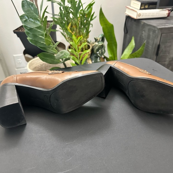 Marc Fisher Medium Brown Loafers with Block Heel - Picture 5 of 5